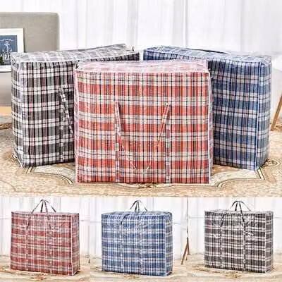 KAV Pack of 10 Multicolour Reusable Nylon Laundry and Storage Bags with Handles and Zipper Closure, W/D/H: 40 x 40 x 20 cm – 2