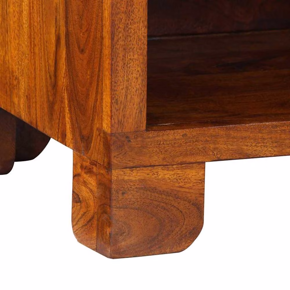 Berkfield Home Telephone Stand in Honey Brown, Solid Acacia Wood, W/D/H: 40 x 35 x 75 cm – 5