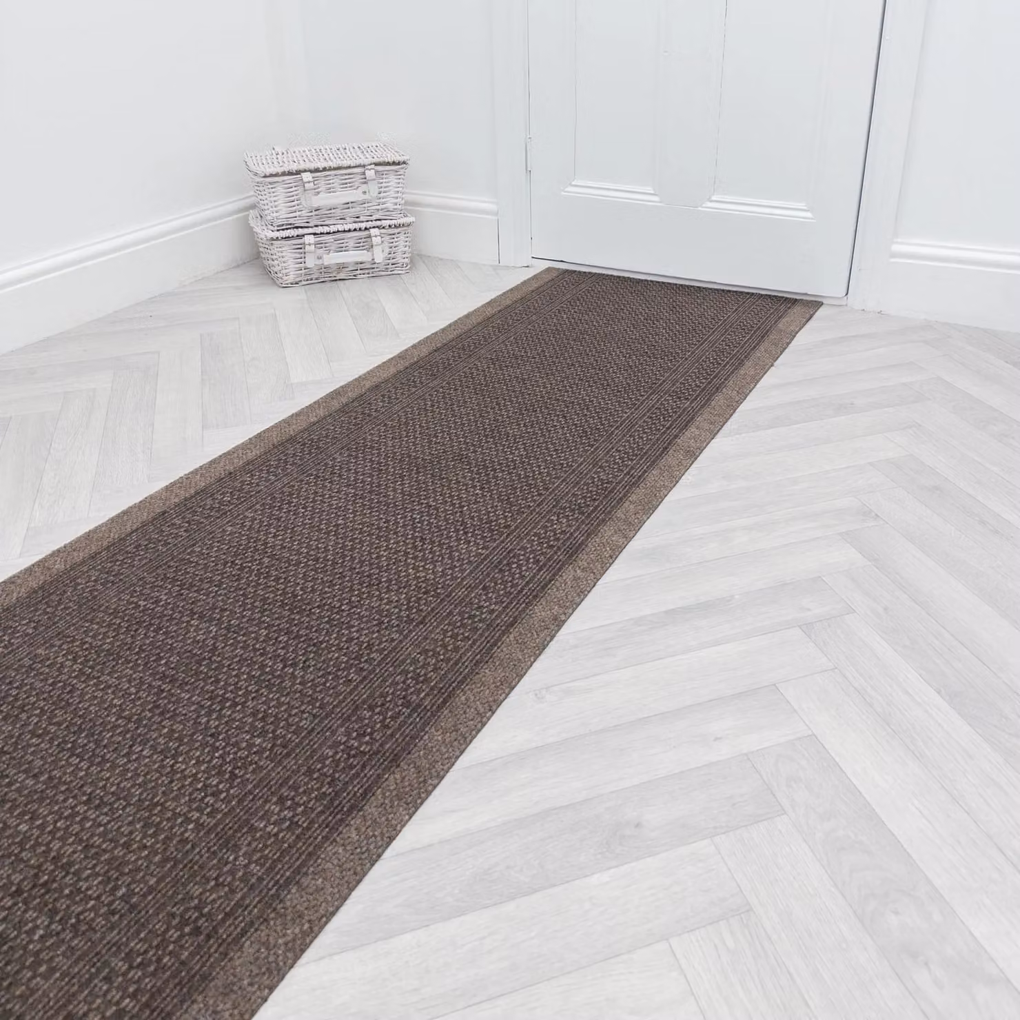 runrug Aztec Long Hallway Carpet Runner in Light Brown, W: 66 cm, L: 180 cm – 5