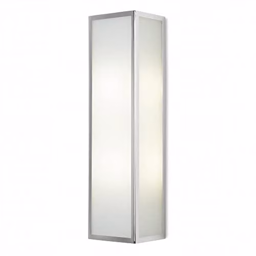Netlighting Flow 2 Light Bathroom Wall Light in Chrome and Grey with Glass Shades IP44