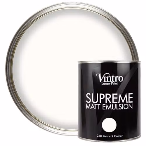 Vintro Luxury Matt Emulsion Multi Surface Paint in White, 1L