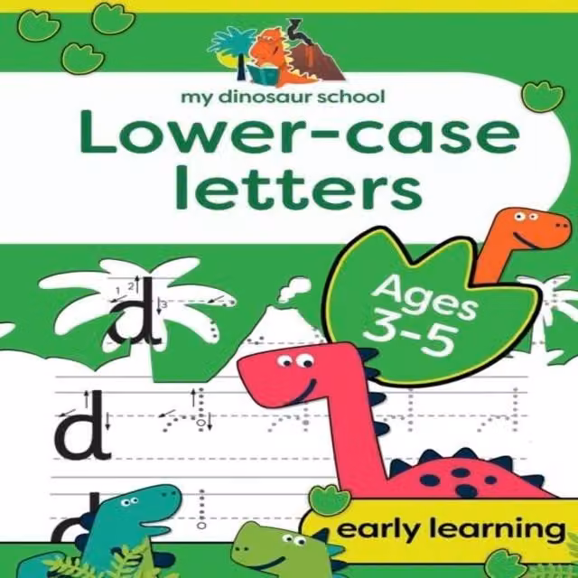 Creative Kids Studio My Dinosaur School Lower-case Letters Penmanship Activity for Children, Multicolour