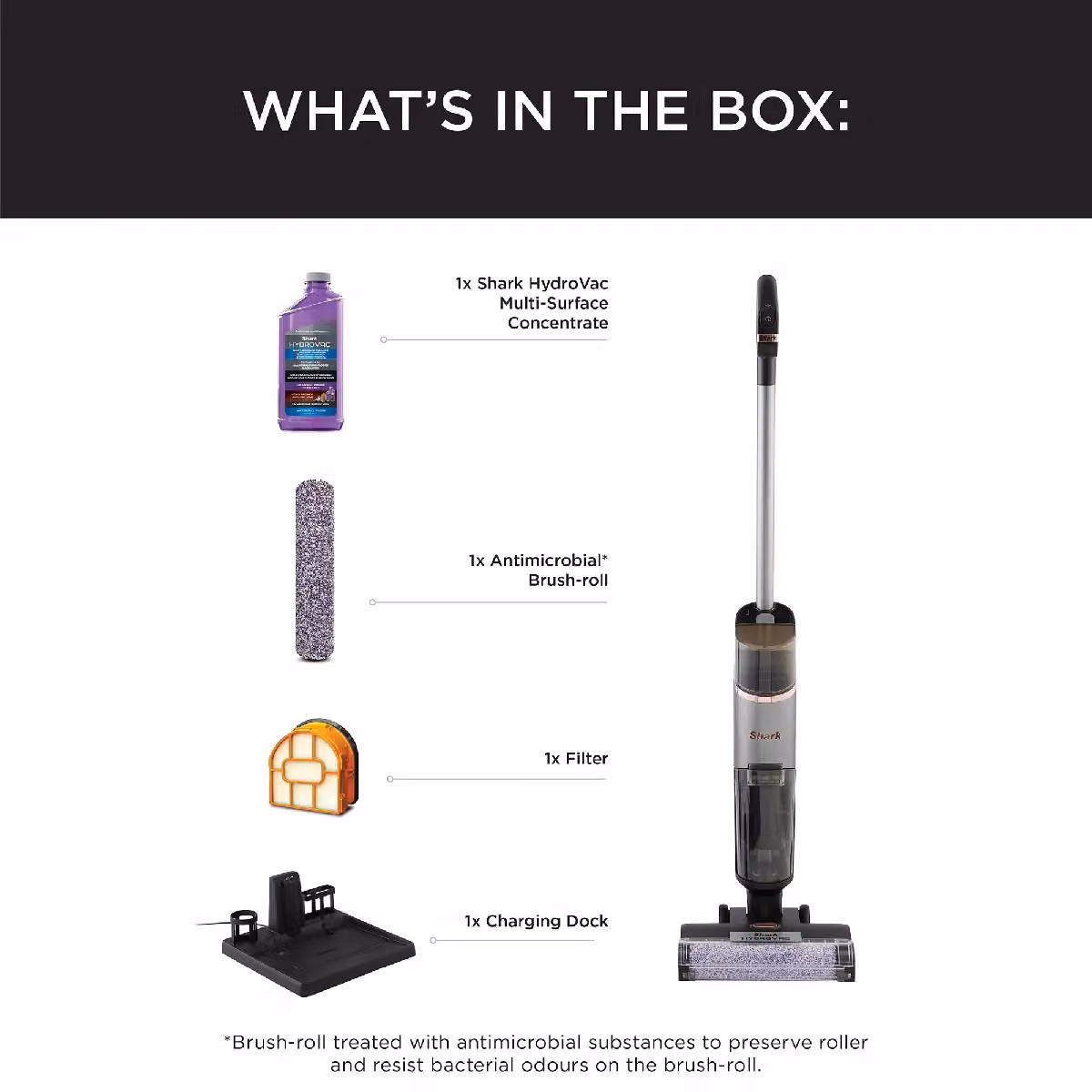 Shark HydroVac Cordless Hard Floor Cleaner WD210UK in Grey with Self-Cleaning Dock and Charging Station – 2
