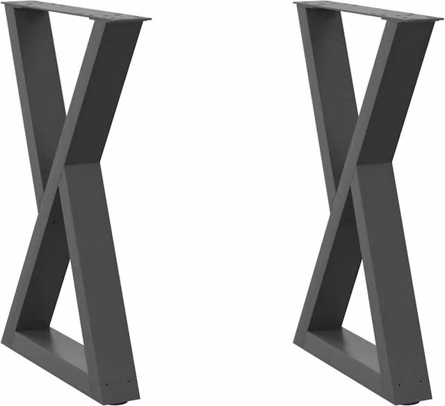 Berkfield Home Steel Dining Table Legs, 2 Pieces, Anthracite Grey, W: 50 cm, H: 72-73.3 cm – 1