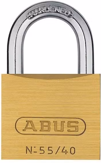ABUS 55/40mm Brass Padlock Keyed Alike 5402 in Yellow/Gold – 1
