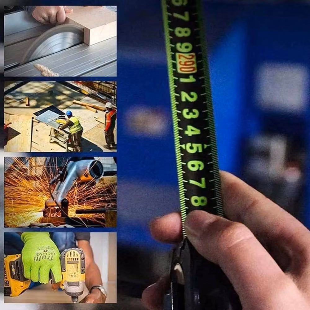 Kelvenix Fluorescent Steel Tape Measure, Black, Length: 10 m, Width: 25 mm – 4