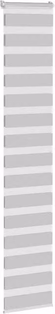 Berkfield Home Elegant Zebra Blind in Light Grey, W: 40 cm, H: 200 cm