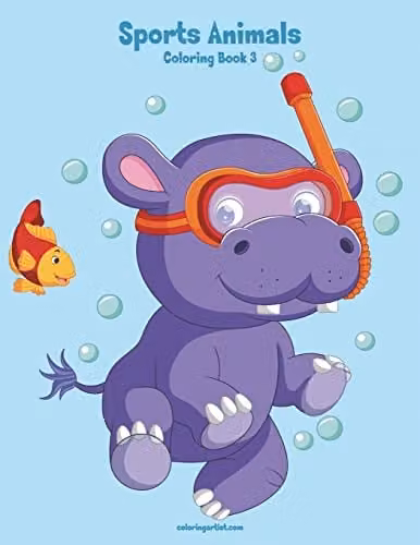 Sports Animals Coloring Book 3: Volume 3 by Createspace, Multicolour