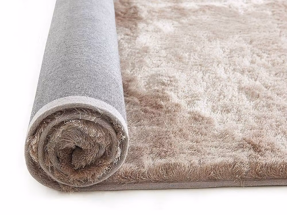 Vente-unique Ultra Soft Shaggy Shag Rug in Beige, W: 140 cm, L: 200 cm – 3
