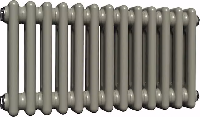 Lux Heat Horizontal Column Radiator in Dark Sage, 2 Column, W: 30.0 cm, H: 60.5 cm