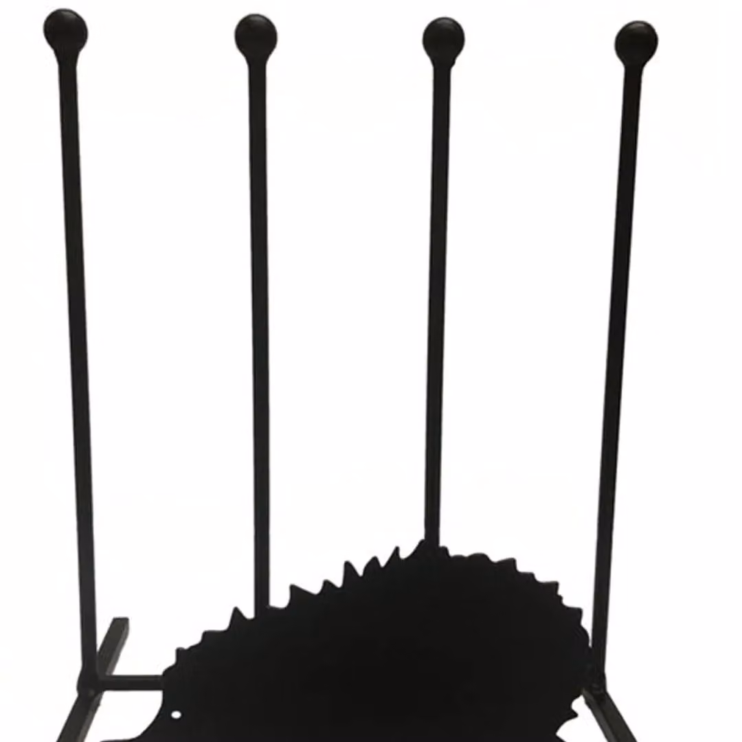 Poppyforge Hedgehog 2 Pair Boot Rack in Black Steel, W: 39 cm, D: 29 cm, H: 48 cm – 2