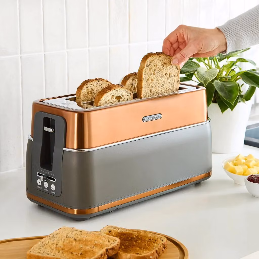 Morphy Richards Signature 4-Slice Metal Toaster in Copper and Multicolour – 6