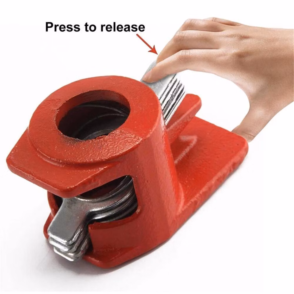 Nordara 4 Set 3/4 inch Heavy Duty Cast Iron Pipe Clamps for Woodworking in Red – 4