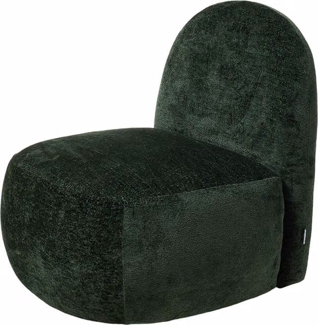 Livingandhome Modern Green Chenille Fabric Lounge Chair with Foam Cushion