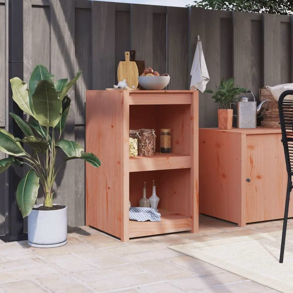 Berkfield Home Outdoor Kitchen Cabinet in Brown Solid Douglas Wood, W/D/H: 55 x 55 x 92 cm – 2