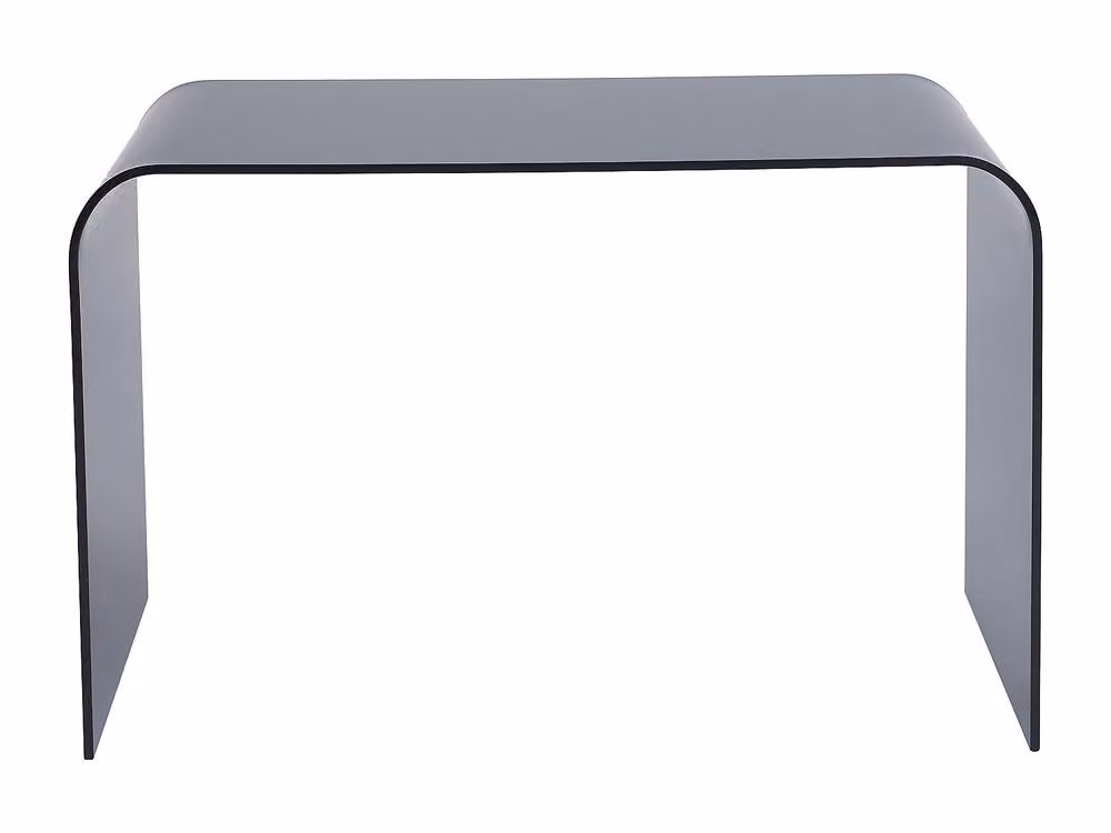 Vente-unique KARDEMO Writing Desk in Anthracite Grey with Tempered Glass Top, W/D/H: 120 x 60 x 75 cm – 2