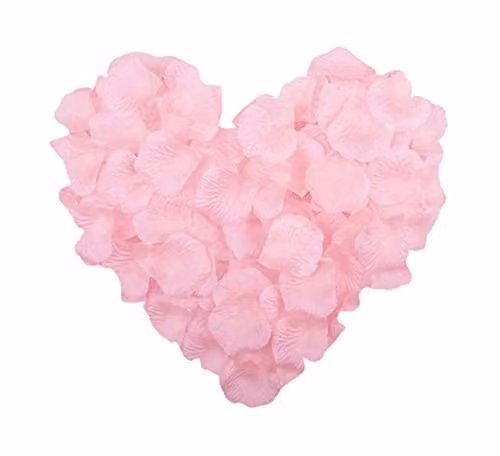 Shatchi 5000pcs Pink Silk Rose Petal Confetti for Wedding, Anniversary and Mother's Day Table Decorations