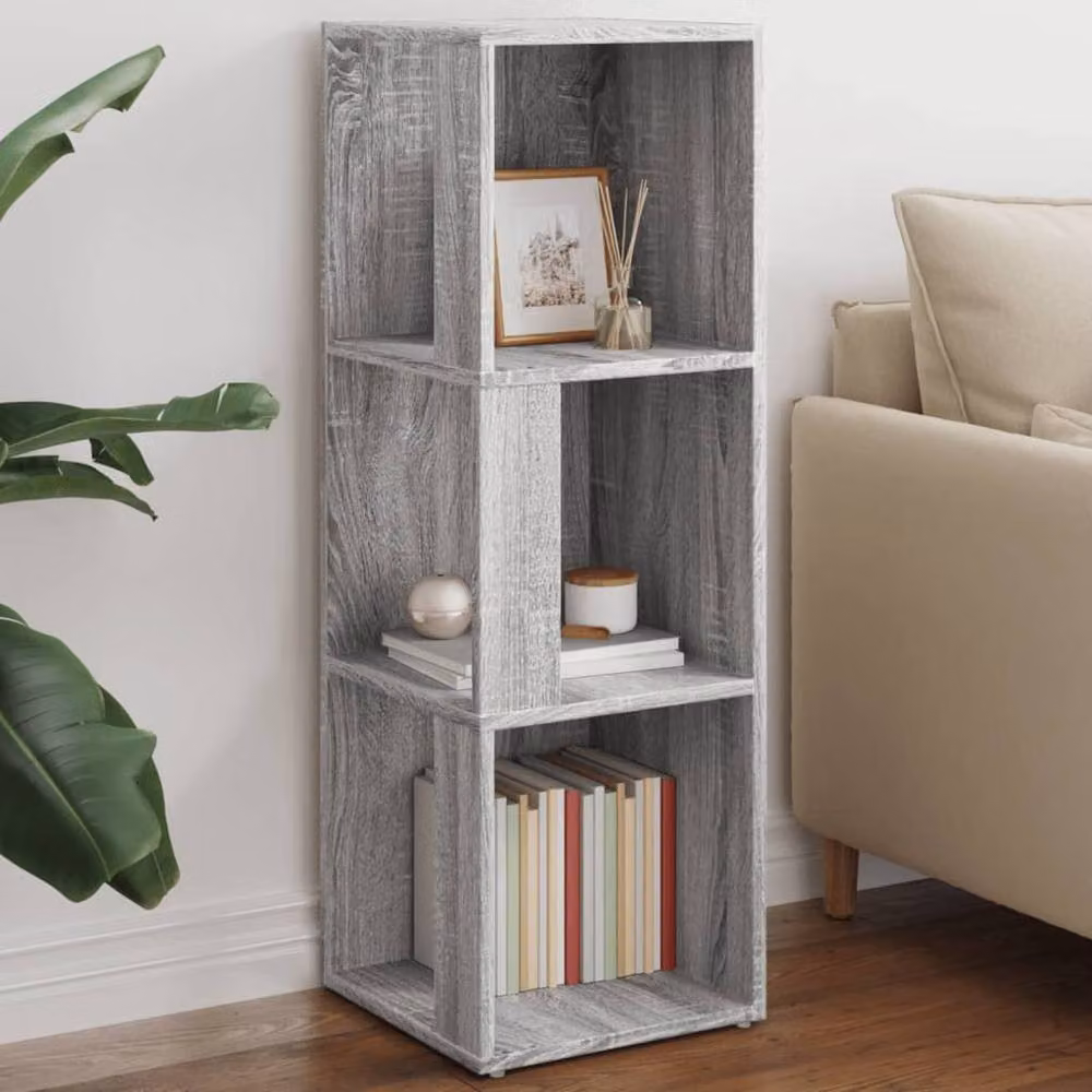 Berkfield Home Corner Cabinet in Grey Sonoma, W/D/H: 33 x 33 x 100 cm – 2