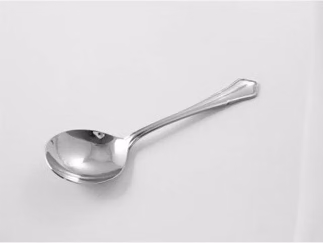 Orsina Polished Stainless Steel Soup Spoon in Silver for Adults