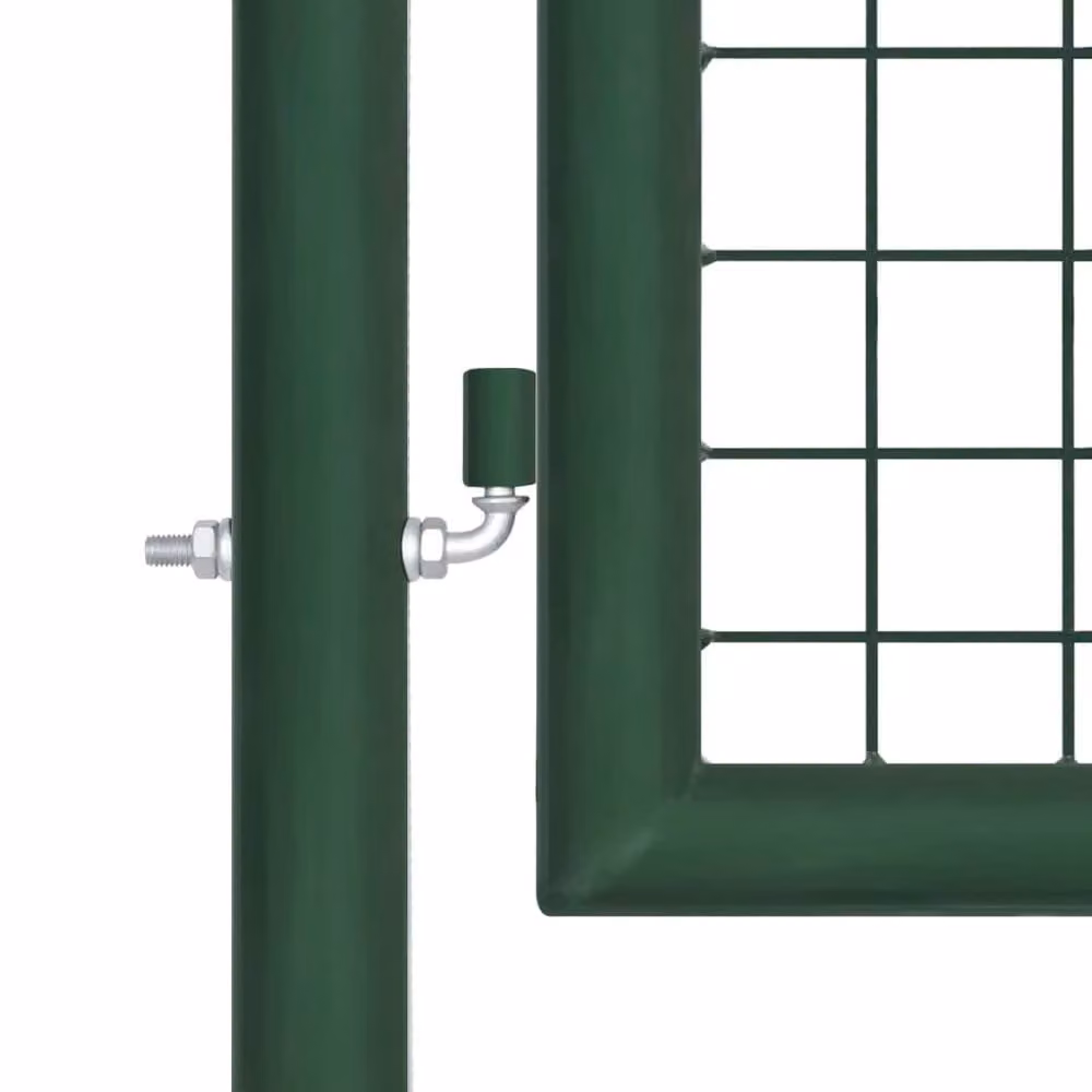 Berkfield Home Green Galvanised Steel Mesh Swing Garden Gate, W: 390 cm, H: 75 cm – 2