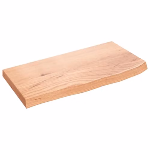 vidaXL Rustic Oak Wall Shelf, Light Brown, W: 60 cm, D: 30 cm, H: 2-4 cm