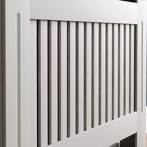 Vida Designs Arlington Radiator Cover in Olive Grey with Wood Top Shelf, H83 x W111 x D19 cm – 6