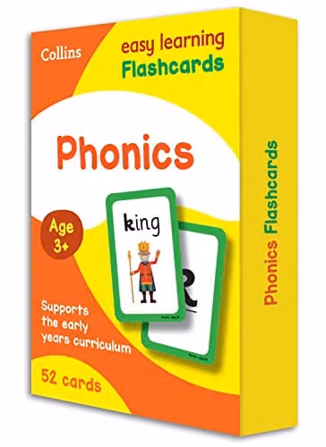 Collins Easy Learning Preschool Phonics Flashcards, Multicolour Paper – 1
