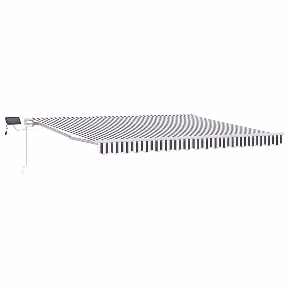 Berkfield Home Manual Retractable Awning with LED, Black and Anthracite, W: 400 cm, D: 300 cm – 3