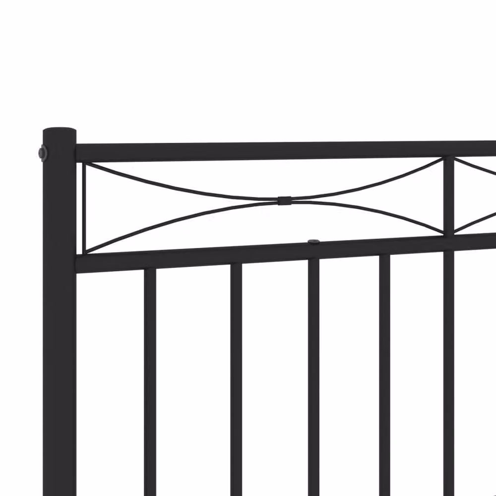 Berkfield Home Classic Metal Headboard in Black, 193 cm – 3