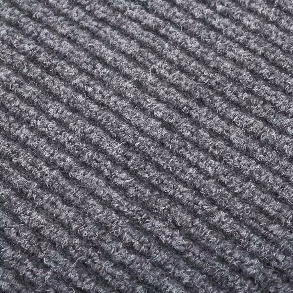 Berkfield Home Grey Striped Dirt Trapper Round Carpet Runner, Diameter: 100 cm – 1