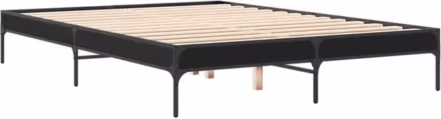 Berkfield Home Durable Bed Frame in Black, W/D/H: 140 x 203 x 30 cm – 1