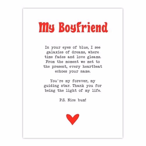 Artery8 Love Poem Blue Eyes Romantic Poetry Wall Art Poster Print in Blue and White on Thick Paper, W: 46.0 cm, H: 61.0 cm