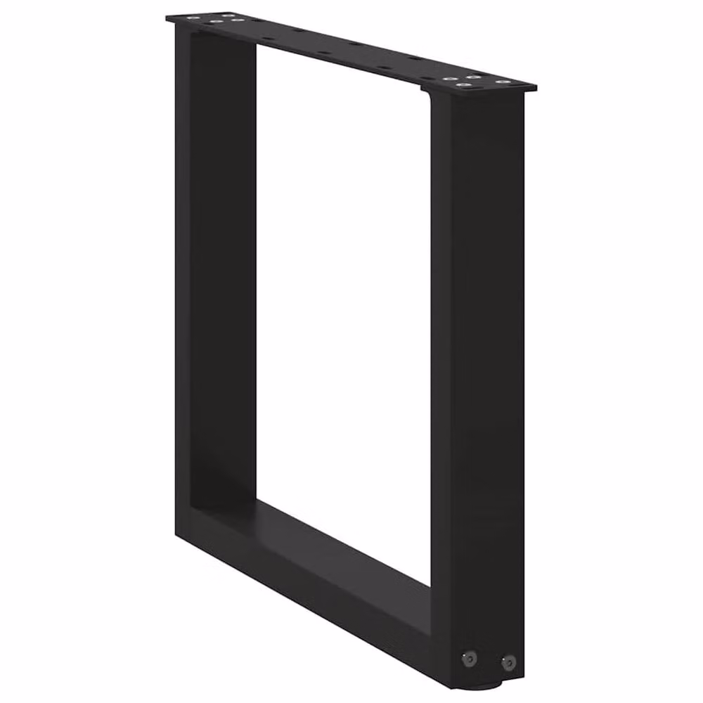 Berkfield Home U-Shaped Steel Coffee Table Legs, 2 Pieces, Black, H: 42-43 cm x W: 50 cm – 3
