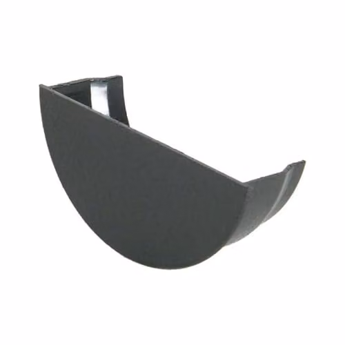 FloPlast Black Cast Iron Effect Half Round Gutter Internal Stopend, 112mm