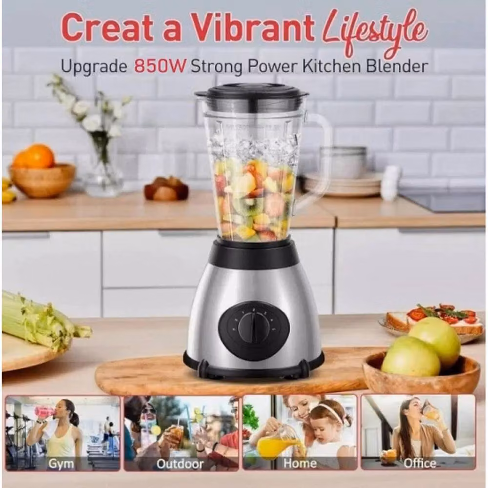 SPETLEK 2 in 1 Juicer Blender, Fruit Grinder and Smoothie Maker in Silver Stainless Steel – 3