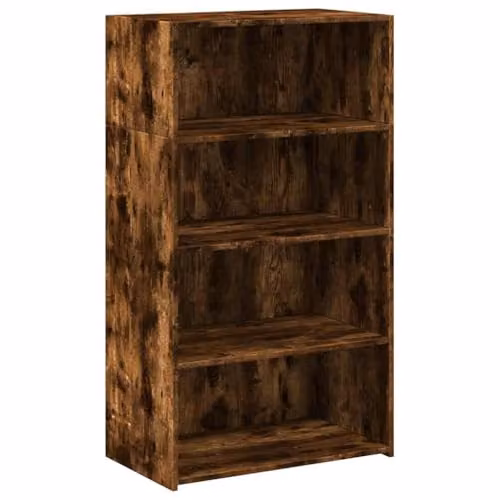 vidaXL Modern Highboard in Smoked Oak, Brown Engineered Wood, W/D/H: 70 x 41 x 124 cm – 1
