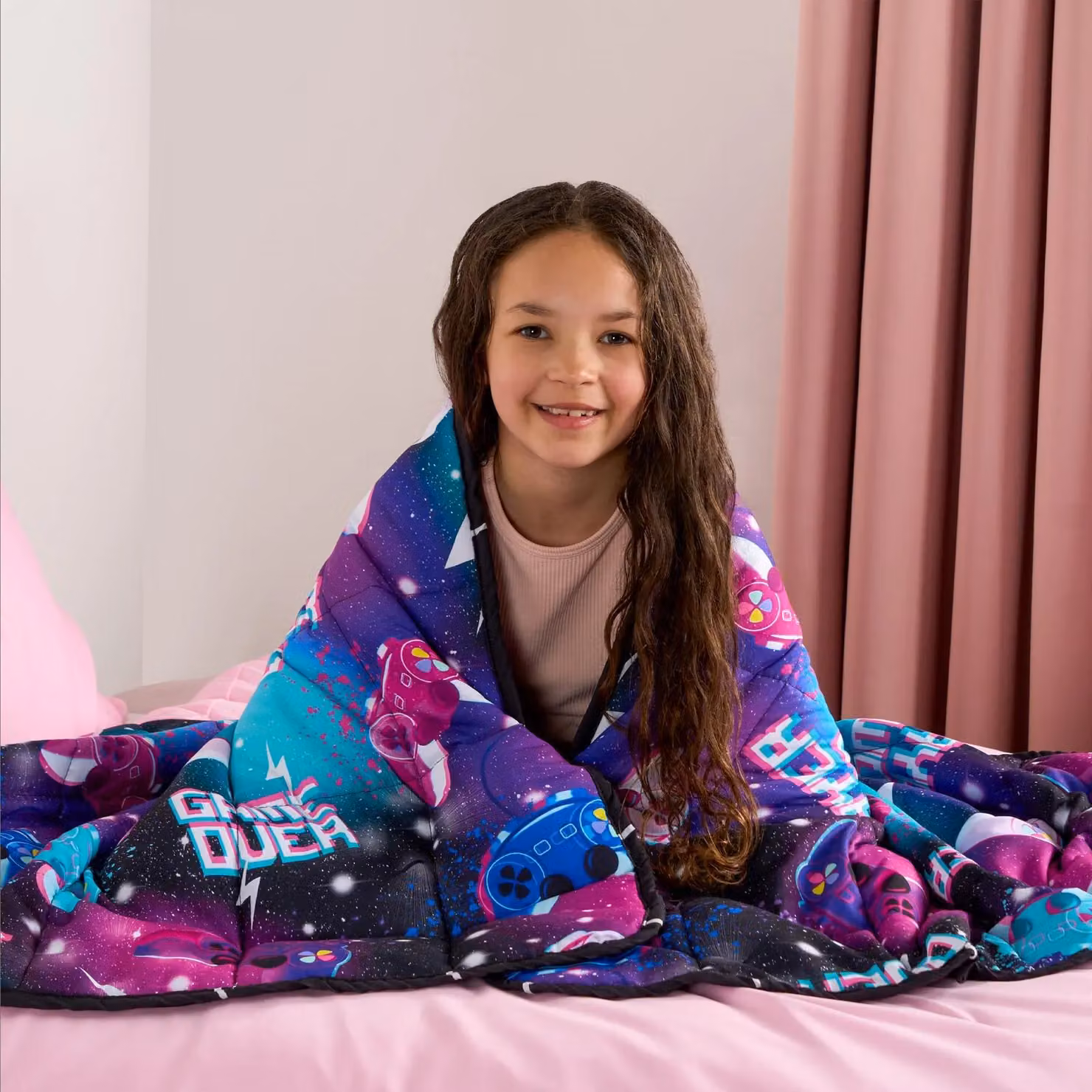 OHS Kids Gaming Weighted Blanket, Black, 3kg – 2