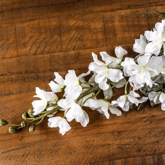 Hill Interiors Delphinium Artificial Plant in White and Green – 2