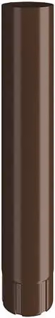Lindab Galvanised Steel Intermediate Downpipe, Brown, Diameter: 75 mm, Length: 0.5 m