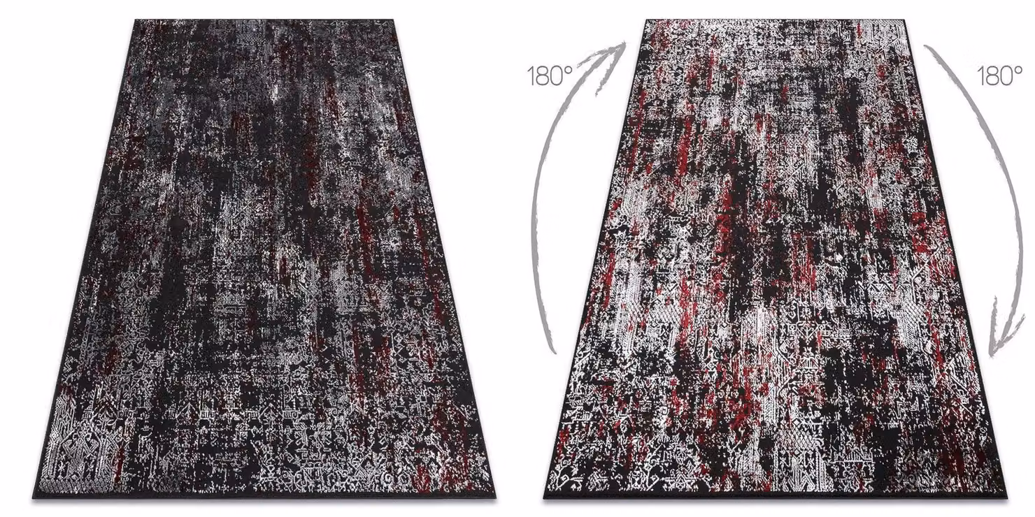 RugsX Vinci Vintage Grey Polyester Rug, W: 80 cm, L: 150 cm – 2
