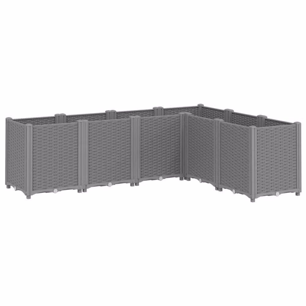 Berkfield Home Garden Planter in Grey, W/D/H: 160 x 120 x 53 cm – 2