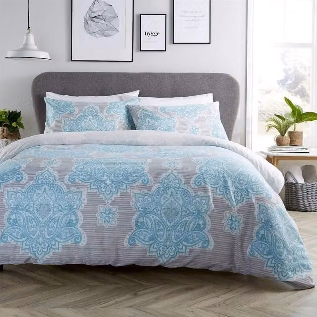 NewEdgeBlinds Blue Plain Modern Duvet Cover, 90 x 200 cm