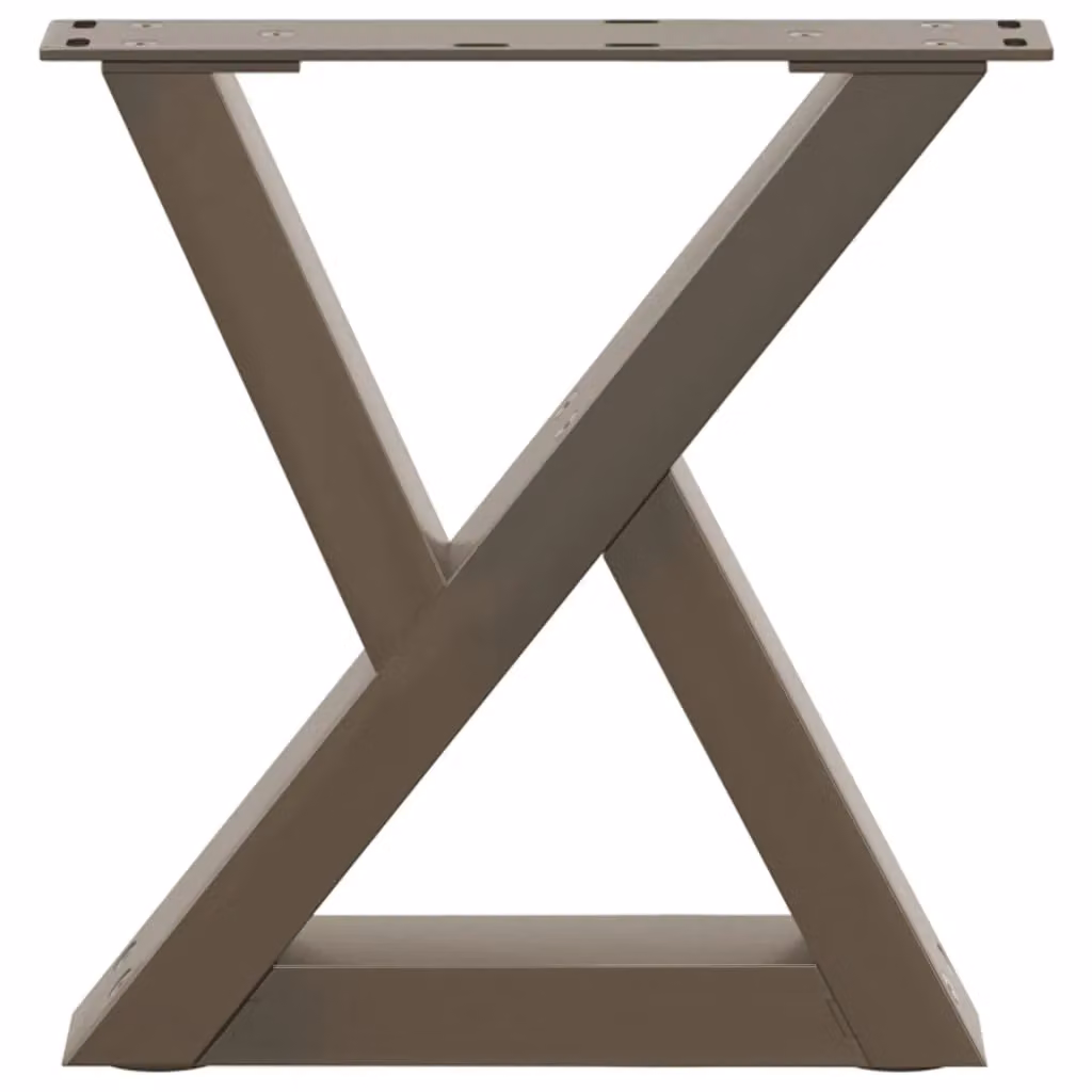 Berkfield Home Steel Coffee Table Legs, 2 Pieces, Brown, W/D/H: 30 x 30 x 30 cm – 4
