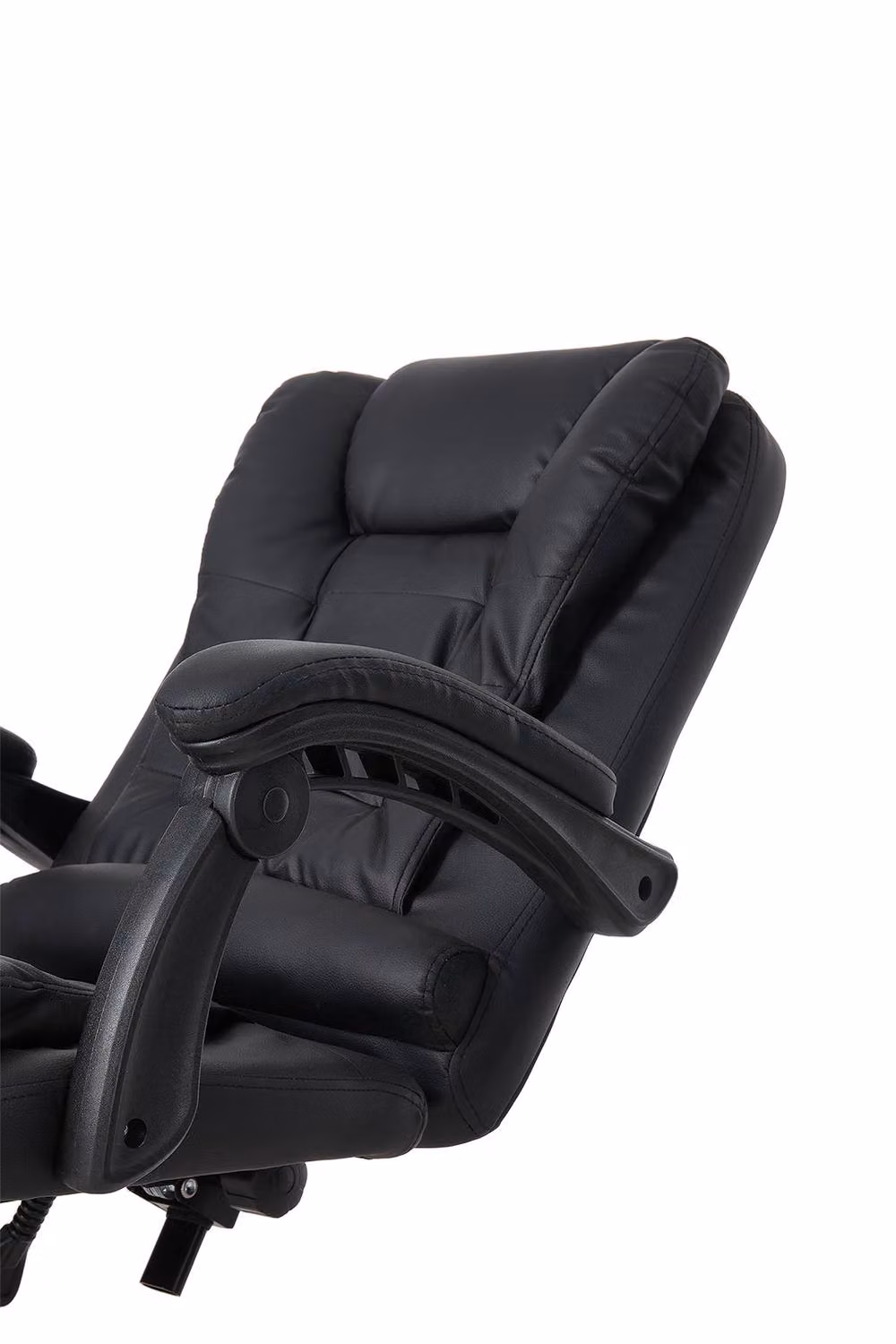 Living and Home Black Synthetic Leather Executive Swivel Office Chair with 7-Point Massage and Armrests – 4