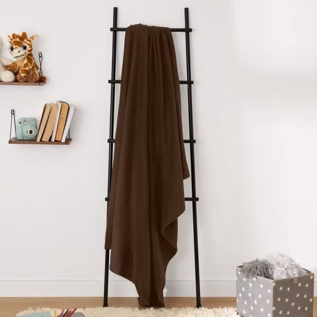 Dreamscene Plain Brown Fleece Throw Blanket