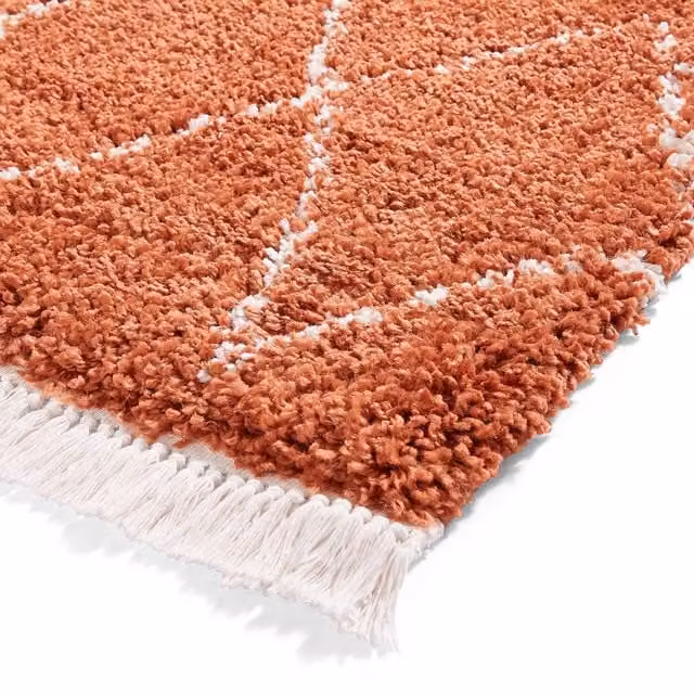 Terrys Boho 8280 Shaggy Runner Rug in Rust, W/D/H: 60 x 230 cm