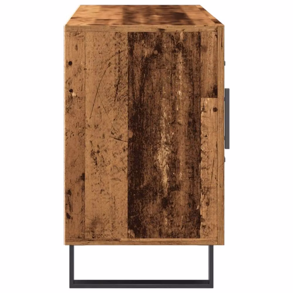 Berkfield Home Rustic Old Wood Sideboard in Brown, W/D/H: 100 x 36 x 60 cm – 4