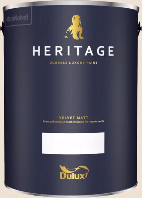 Dulux Trade Heritage Matt Dispersion Paint in Candle Cream, 5 l