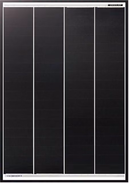 GWSOLAR 30W Monocrystalline PERC Efficient Solar Panel for 12V Battery, Black
