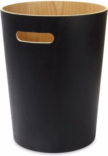 Maison & White Wooden Waste Paper Bin in Black